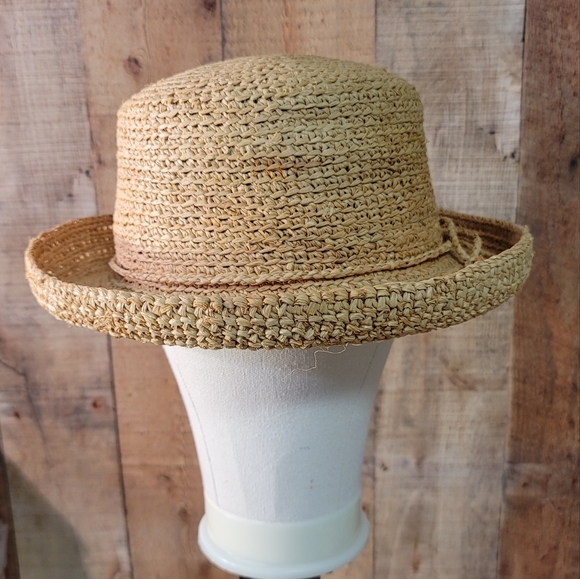 Scala Women's Crocheted Raffia Hat - Picture 5 of 7